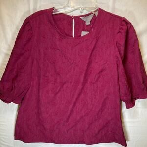 Ted Baker Ladies' Short Sleeve Blouse, Purple, Medium